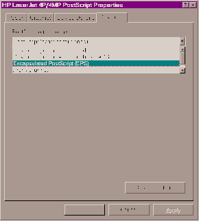 PostScript Properties Dialog